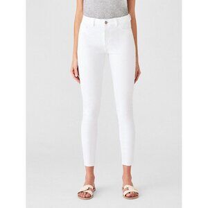 DL1961 Jeans Farrow High Rise Skinny Porcelain size 26 White‎ Stretch